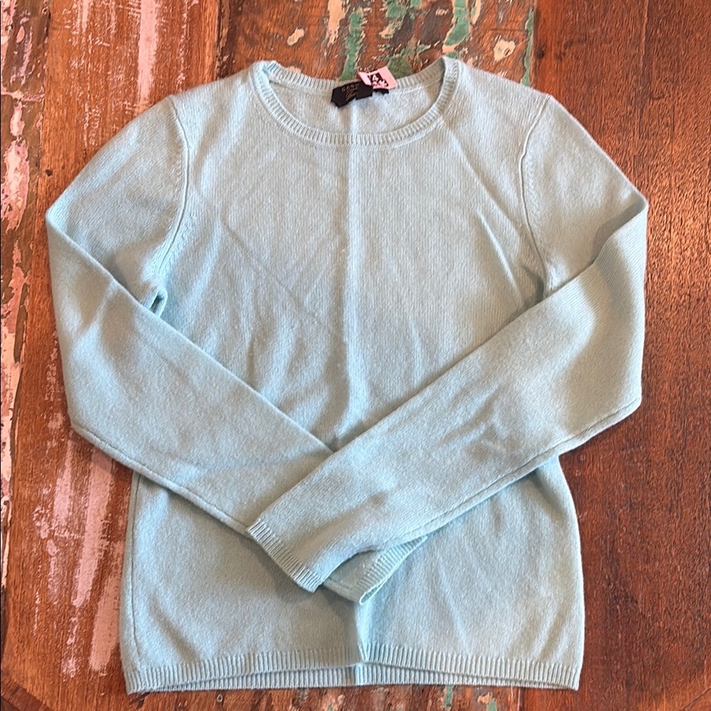 Light Blue Women’s Cashmere Crewneck Sweater - Charter Club